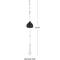 23" Black Ceramic Handmade Curved Bell Windchime with Cascading White Disks